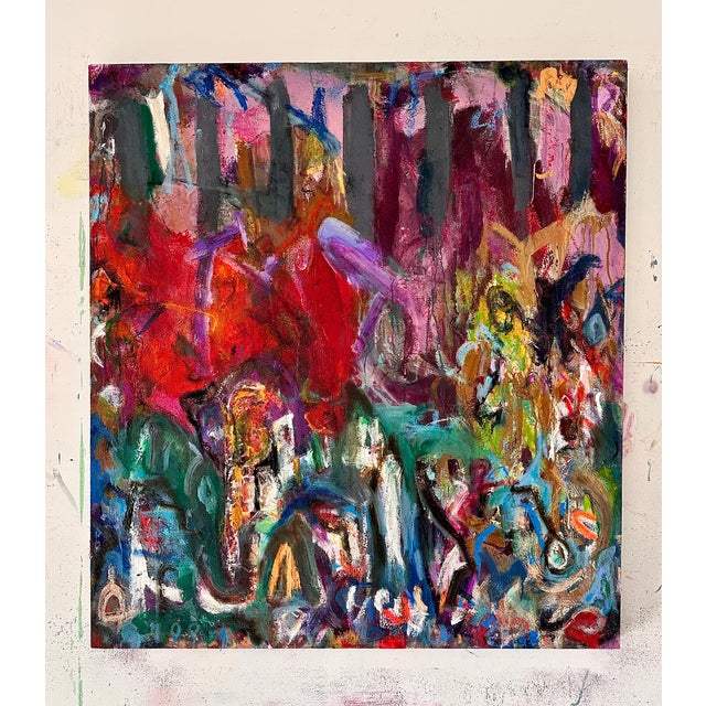 Chic and Bold Modern Abstract Painting For Sale - Image 4 of 9