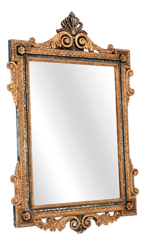 Antique Italian Gilt Wood Mirror, 1900