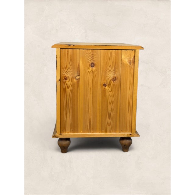 Wood Vintage English Small Pine Chest of Drawers For Sale - Image 7 of 12