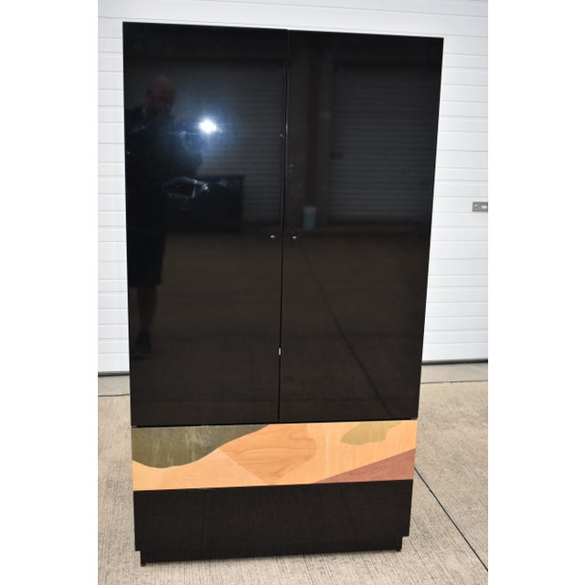 1980s Vintage Carlo Malnati Colorful Italian Made Clothing Armoire For Sale - Image 9 of 10