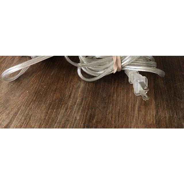 Textile 1990s Kate Spade Pink Striped Ceramic Cylinder Lamps Shades - Set of 2 For Sale - Image 7 of 7