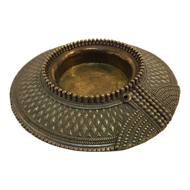 Antique Ethnic Brass Traditional Anklet Bracelet From India Vide Poche For Sale