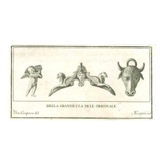 Vincenzo Campana, Ancient Roman Decoration, 18th Century, Etching For Sale
