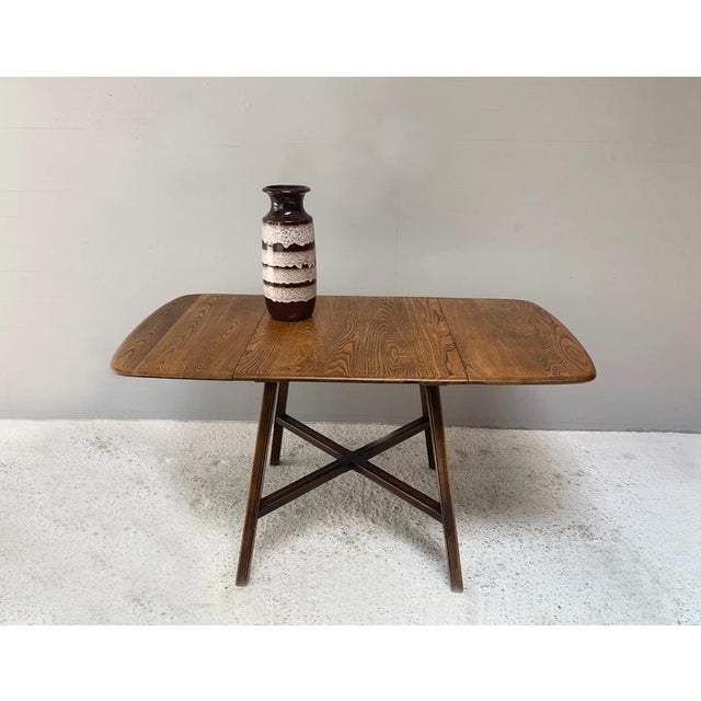 Old Colonial 377 Drop Leaf Dining Table in Elm from Ercol, 1950s For Sale - Image 6 of 10
