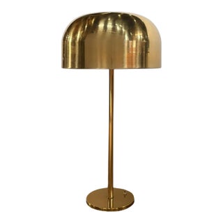 1960s Mid-Century Modern Laurel Brass Mushroom Table Lamp For Sale