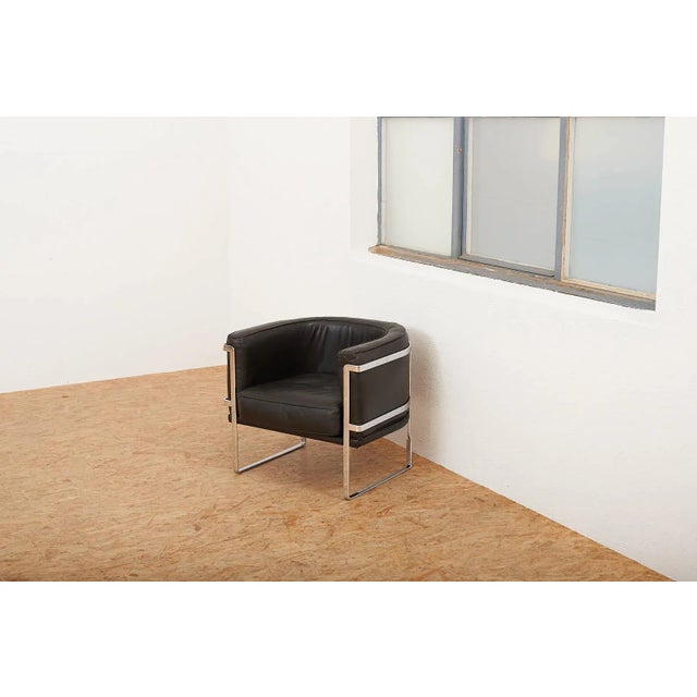 D61 Armchair in Dark Brown Leather by Willy Boesiger for Luigi Sormani, 1966 For Sale - Image 10 of 13