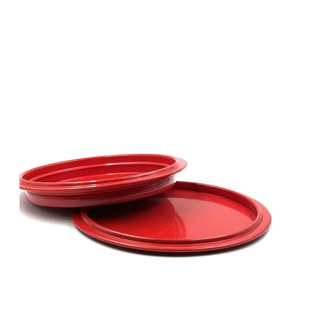 Red Centerpiece / Tray by Gianfranco Frattini, Italy, 1970s For Sale - Image 6 of 17