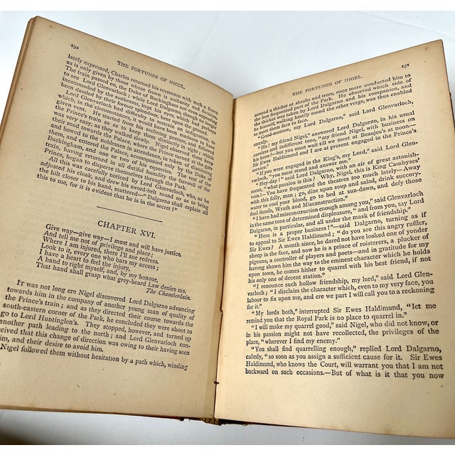 19th Century Waverley Novels Sir Walter Scott - 2 Volumes For Sale - Image 4 of 12