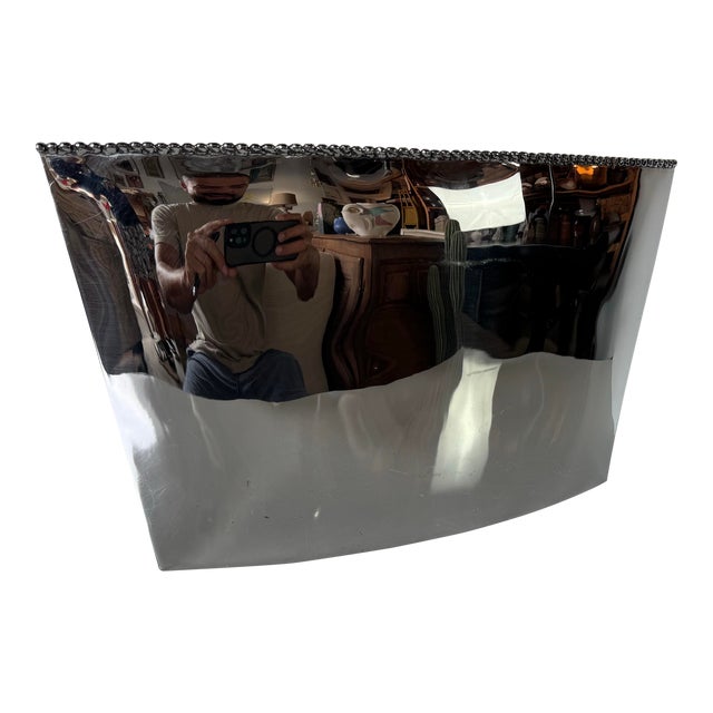 Michael Aram Molte Series Polished Stainless Steel Sculptural Vase For Sale