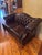 1980s Vintage Kimball Faux Leather Chesterfield Settee For Sale - Image 5 of 8