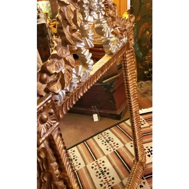 Harrison & Gil 1980s Gold and Silver Carved Mirror - Dauphine by Harrison & Gil For Sale - Image 4 of 8