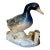 Mid 20th Century Japanese Blue Porcelain Duck Figurine For Sale