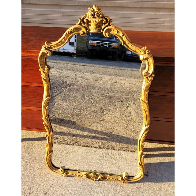 Gold Vintage Carved Giltwood Mirror by Friedman Brothers Decorative Arts Inc. For Sale - Image 8 of 8