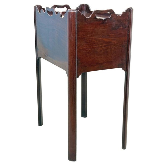 Antique Georgian Mahogany Nightstand, 1760 For Sale - Image 4 of 11