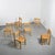 Set of six solid beech chairs designed by André Sornay, a 20th-century Lyon-based designer and decorator, assembled using...