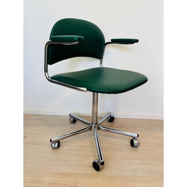 Vintage Dark Green Office Chair by Kovona, Czechoslovakia, 1970s For Sale - Image 10 of 10