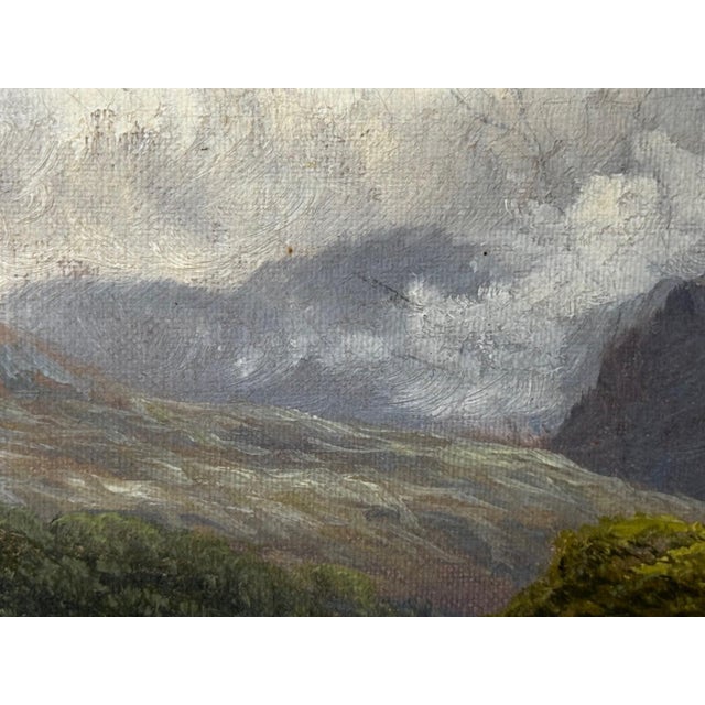 “A Quiet Pool, North Wales” — Victorian Welsh River Landscape Oil Painting by Thomas Spinks (C. 1890), River Conwy For Sale - Image 10 of 18