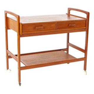 Teak Serving Trolley from Arrebo Møbler, 1960s For Sale