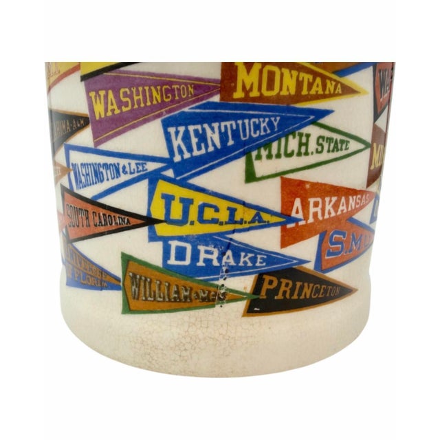 Vintage College University Banner Pennants Ceramic Stein Mug For Sale - Image 10 of 11