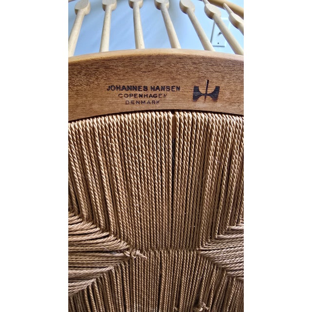Original PP550 Peacock Chair designed by Hans J. Wegner and manufactured by the renowned Danish cabinetmaker Johannes...