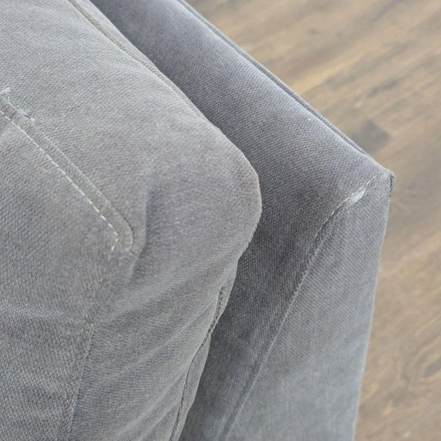 Textile Cb2 Cielo Modern Dark Gray Armless Lounge Chair For Sale - Image 7 of 8