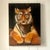 Late 20th Century Vintage Painting of Regal Tiger on Canvas, Signed For Sale - Image 11 of 14