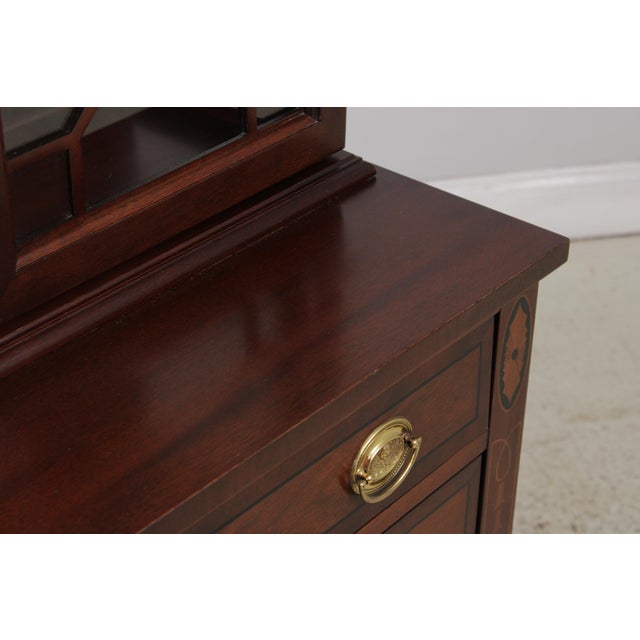 Jasper Federal Mahogany Secretary Desk Bookcase For Sale - Image 11 of 17
