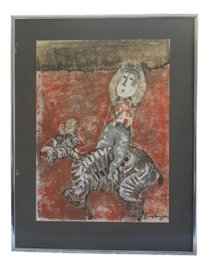 Late 20th Century Figurative Lithograph After Graciela Rodo Boulanger, Framed