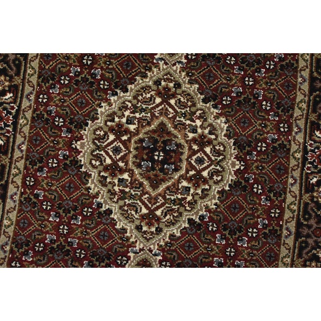 Tabriz Mahi Runner 2’6” X 16′ Red Wool Traditional Hand-Knotted Oriental Rug For Sale - Image 4 of 13