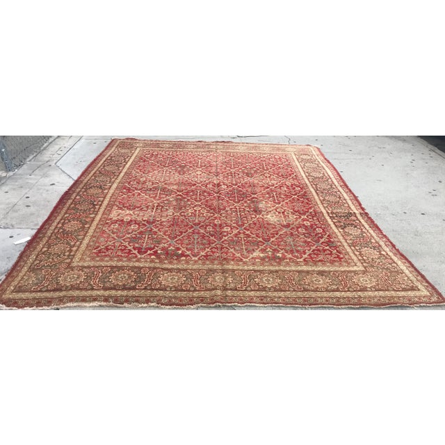An antique bakshayesh design Persian rug. It’s circa 1890s. It is TRBIZ. It has been cleaned by professional cleaners ....