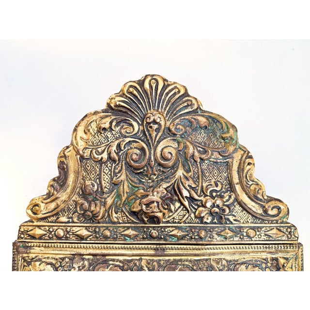 Antique Victorian Wall Cabinet with Beveled Mirror and Brush, Late 19th Century For Sale - Image 4 of 17