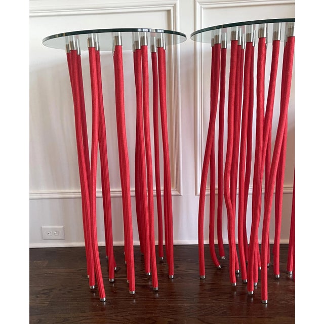 Red Tall Org Tables by Fabio Novembre for Cappellini - a Pair For Sale - Image 8 of 11