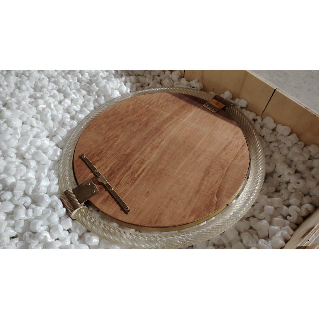 Contemporary Oval Mirror in Murano Glass by Bottega Veneziana For Sale - Image 3 of 5