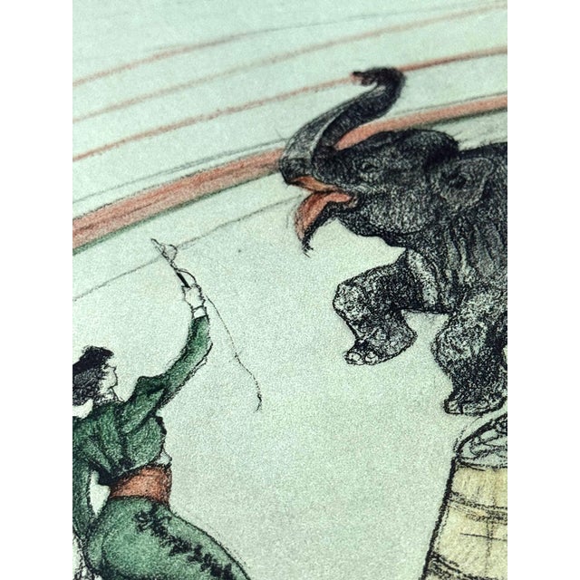 Toulouse-Lautrec Henri De Toulouse-Lautrec "Éléphant en Liberté" Numbered Limited Edition Lithograph For Sale - Image 4 of 4