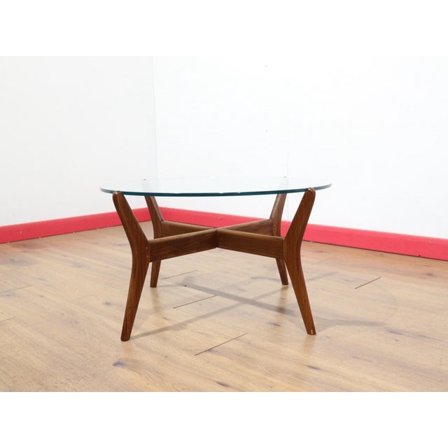 Wood Mid Century Vintage Teak and Glass Coffee Table For Sale - Image 7 of 12