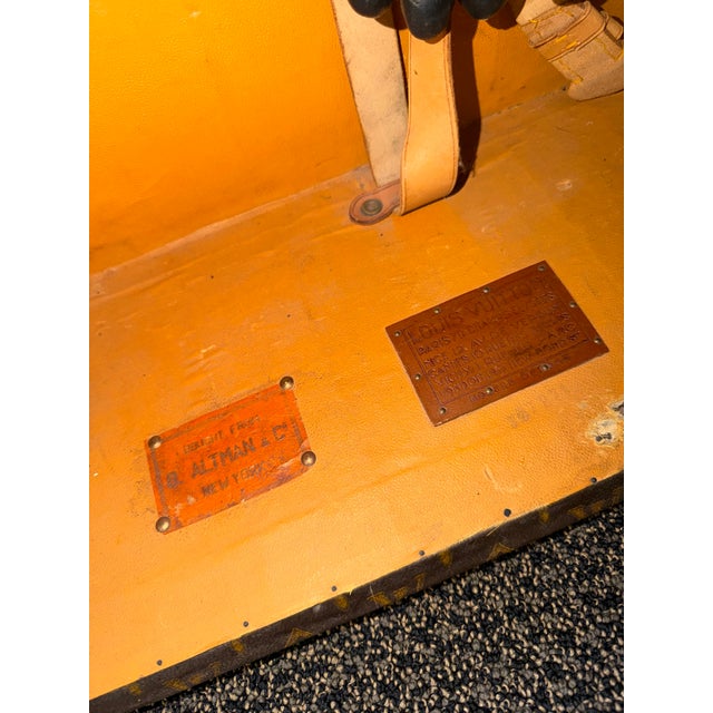 1920s Antique Louis Vuitton Wardrobe Steamer Trunk For Sale - Image 5 of 16