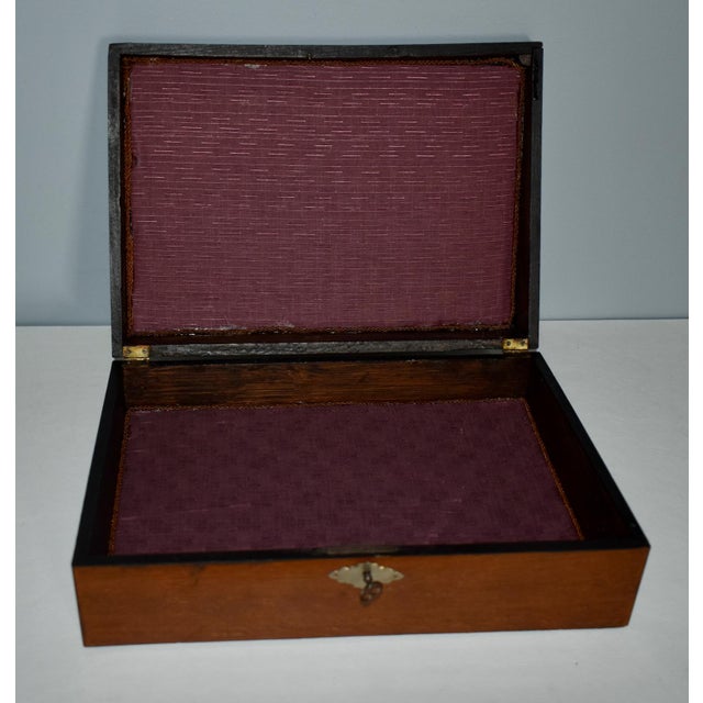 Vintage Decorative Lined Wooden Box For Sale - Image 13 of 13