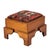Antique 1920s Handmade Oak Wood Spanish Colonial Revival Arts & Crafts Footstool W/ Hand-Knotted Rug Seat For Sale In Philadelphia - Image 6 of 17