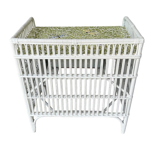 Mid 20th Century Wicker Rattan Desk For Sale - Image 10 of 18