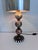 Vintage , Classic McKenzie Childs handmade table lamp. The base is made from 3 mercury balls, copper tone, silver tone and...