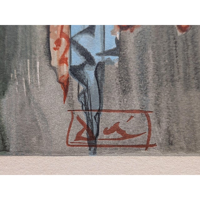 Salvador Dali - Hands of Antaeus (plate 31, Hell) - Color woodcut on dry watermarked Bfk Rives paper, signed in the stone...