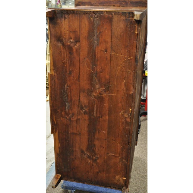 Antique Italian Biedermeier Burr Walnut 3 Drawer Commode Dresser Chest of Drawer For Sale - Image 17 of 18