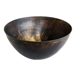 Vintage Blackened Brass Bowl by Martha Sturdy