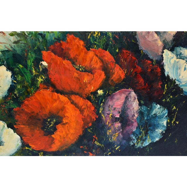 2000 - 2009 Vintage Jack Hammell Flowers Oil Painting For Sale - Image 5 of 6