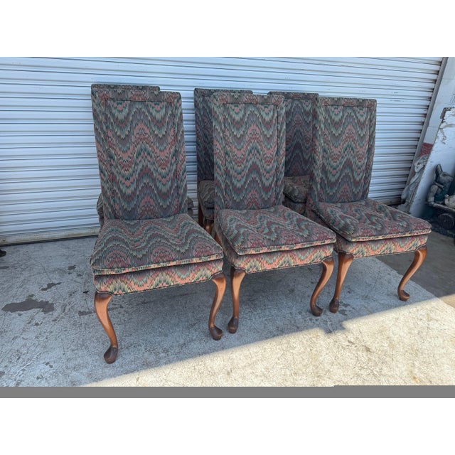 Late 20th Century Upholstered Dining Chairs - Set of 6 For Sale In Houston - Image 6 of 6
