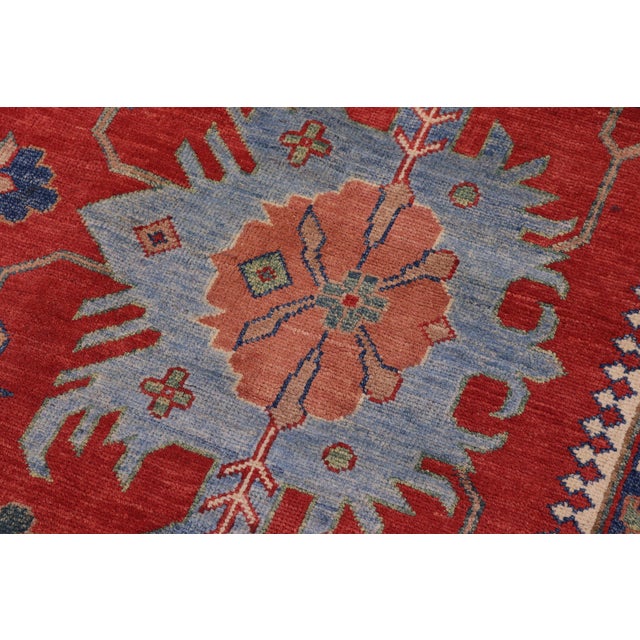 Tribal Kazak Red/Beige Wool Rug - 10'2''x13'11' For Sale - Image 4 of 10