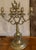Antique Brass Candelabra Sabbath Judaica Europe 4 Light With Eagle Holding Swords - a Pair For Sale - Image 4 of 9