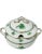 Herend Porcelain "Chinese Bouquet Apponyi Green" Soup tureen with handles Herend Hungary porcelain soup tureen with leaf...