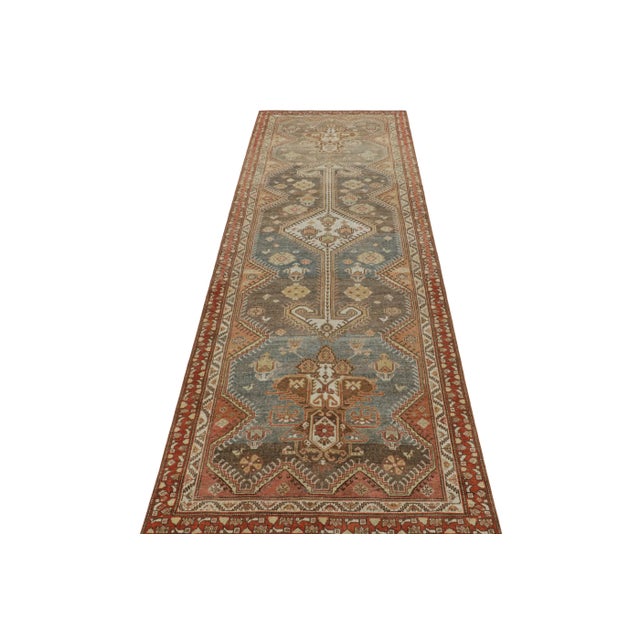 1950s Vintage Malayer Persian Runner Rug With Geometric Medallions From Rug & Kilim For Sale - Image 5 of 7