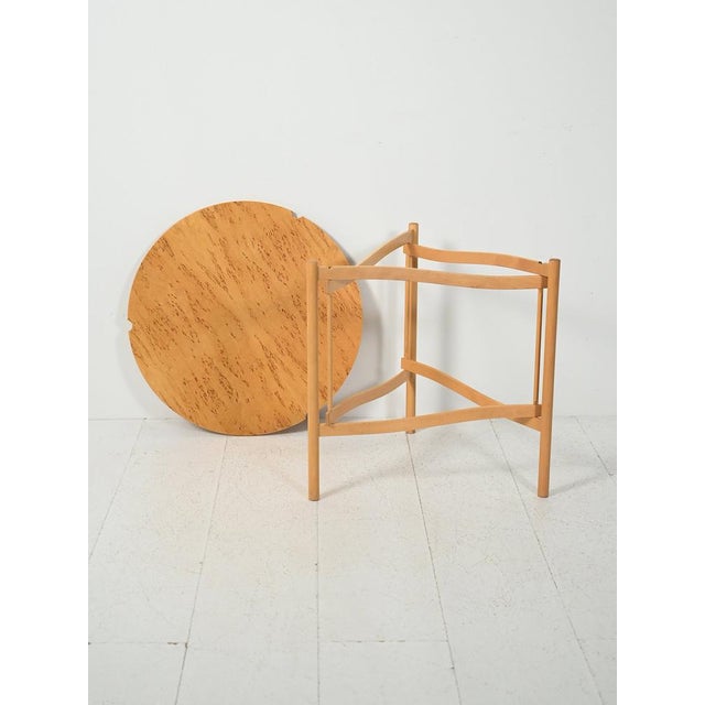 Karl Andersson & Söner Scandinavian Round Birch Coffee Table from Karl Andersson & Söner, 1960s For Sale - Image 4 of 13
